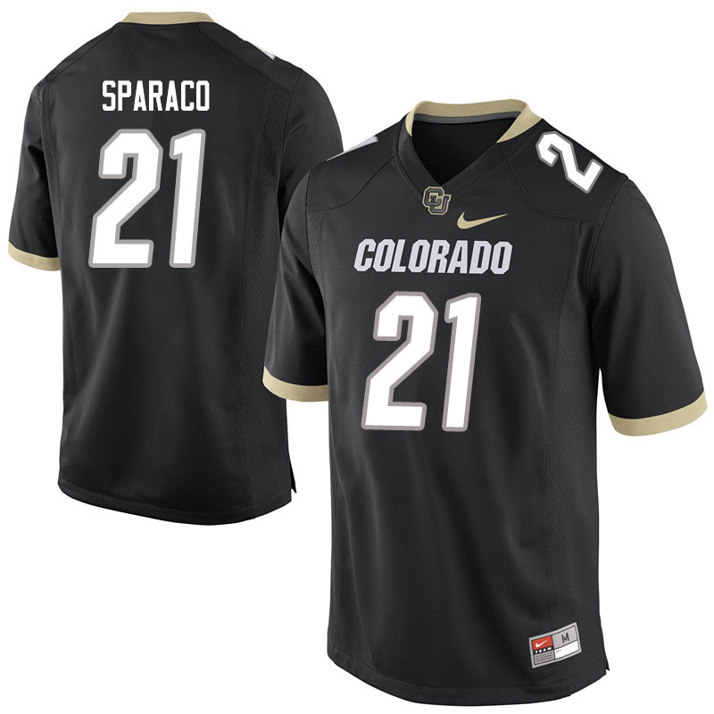 Men #21 Dante Sparaco Colorado Buffaloes College Football Jerseys Sale-Black - Click Image to Close